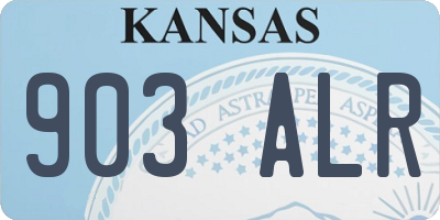 KS license plate 903ALR