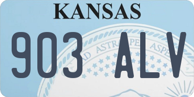 KS license plate 903ALV