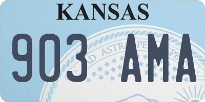 KS license plate 903AMA