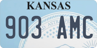 KS license plate 903AMC