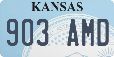 KS license plate 903AMD