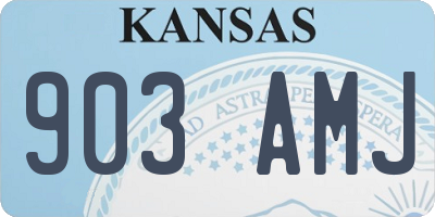 KS license plate 903AMJ