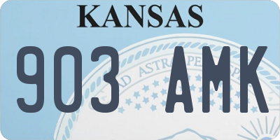 KS license plate 903AMK