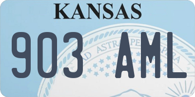 KS license plate 903AML