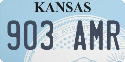 KS license plate 903AMR