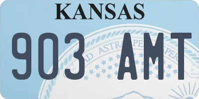 KS license plate 903AMT
