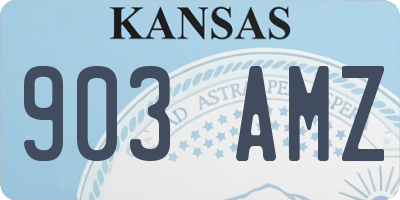 KS license plate 903AMZ