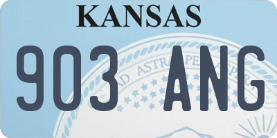 KS license plate 903ANG