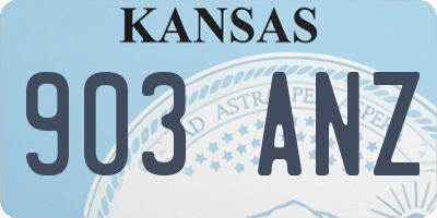 KS license plate 903ANZ