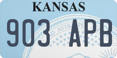 KS license plate 903APB