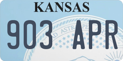 KS license plate 903APR