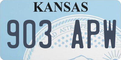 KS license plate 903APW