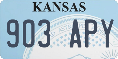KS license plate 903APY