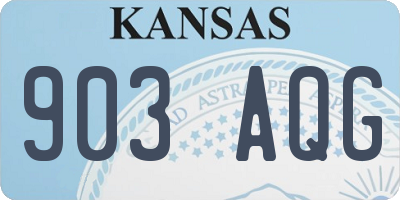 KS license plate 903AQG