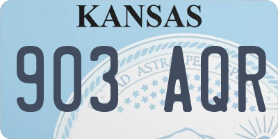 KS license plate 903AQR