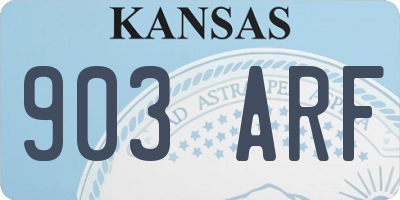 KS license plate 903ARF