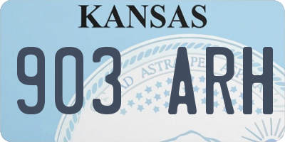 KS license plate 903ARH