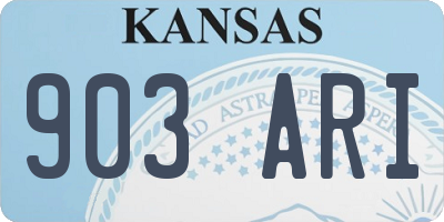 KS license plate 903ARI