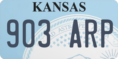 KS license plate 903ARP