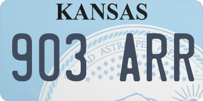 KS license plate 903ARR