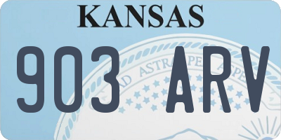 KS license plate 903ARV