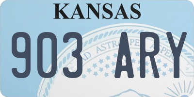KS license plate 903ARY