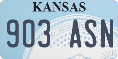 KS license plate 903ASN