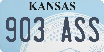 KS license plate 903ASS
