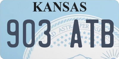 KS license plate 903ATB