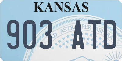 KS license plate 903ATD