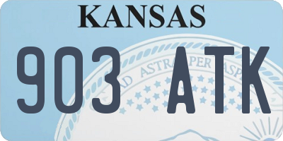 KS license plate 903ATK