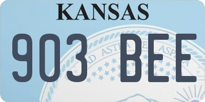KS license plate 903BEE