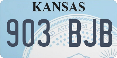 KS license plate 903BJB