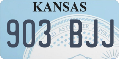 KS license plate 903BJJ
