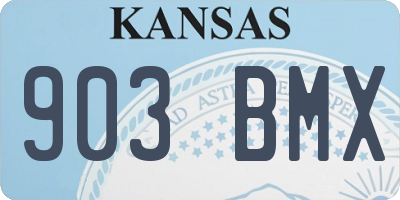 KS license plate 903BMX