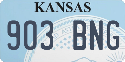 KS license plate 903BNG