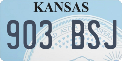 KS license plate 903BSJ