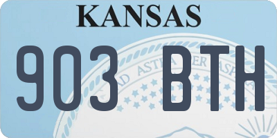 KS license plate 903BTH