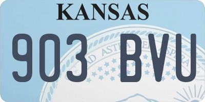 KS license plate 903BVU