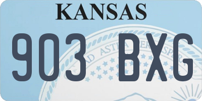 KS license plate 903BXG