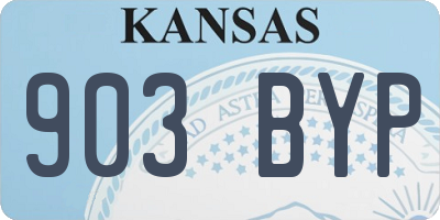 KS license plate 903BYP