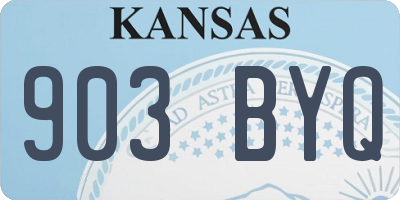 KS license plate 903BYQ
