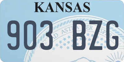 KS license plate 903BZG