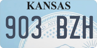 KS license plate 903BZH