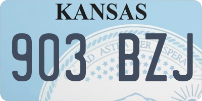KS license plate 903BZJ