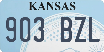 KS license plate 903BZL