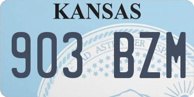 KS license plate 903BZM