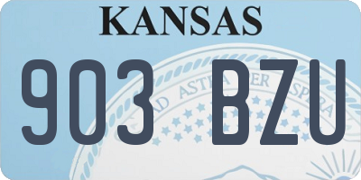 KS license plate 903BZU