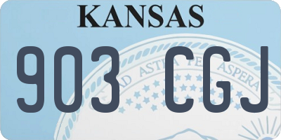 KS license plate 903CGJ