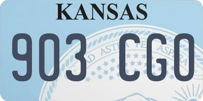 KS license plate 903CGO